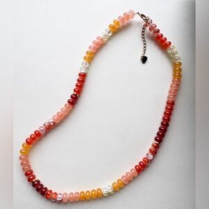 Sunset Beaded Necklace — Multicolor Glass Beads